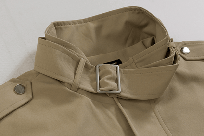 TWO LAYER COLLAR WRIST BELT JACKET