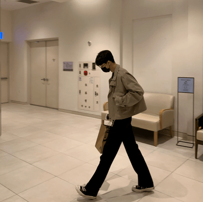 TWO LAYER COLLAR WRIST BELT JACKET