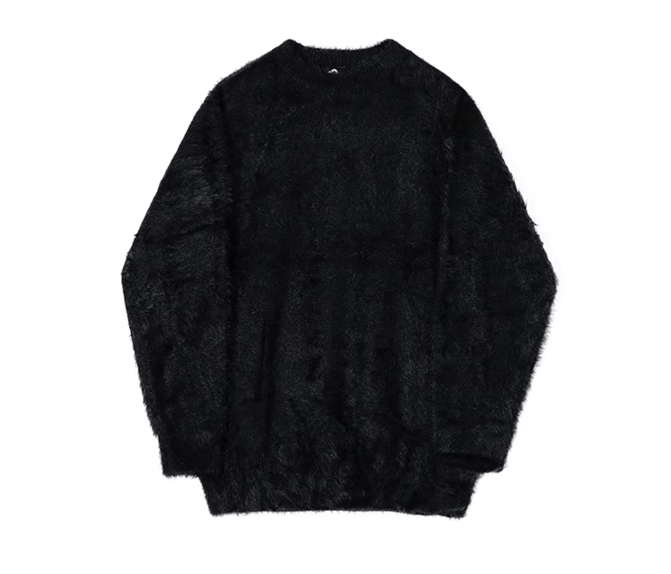 MOHAIR KNITTED ROUND NECK SWEATER