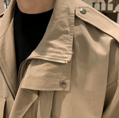 TWO LAYER COLLAR WRIST BELT JACKET