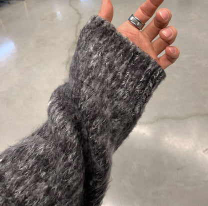 MOHAIR WOOLEN KNITTED SWEATER