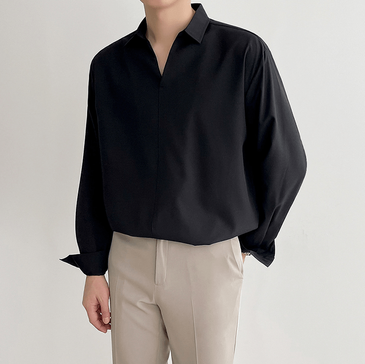V-NECK COLLAR SHIRT