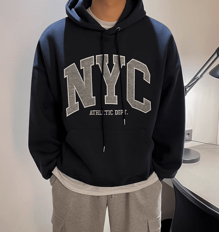 EMBROIDERED NYC PULLOVER HOODIE