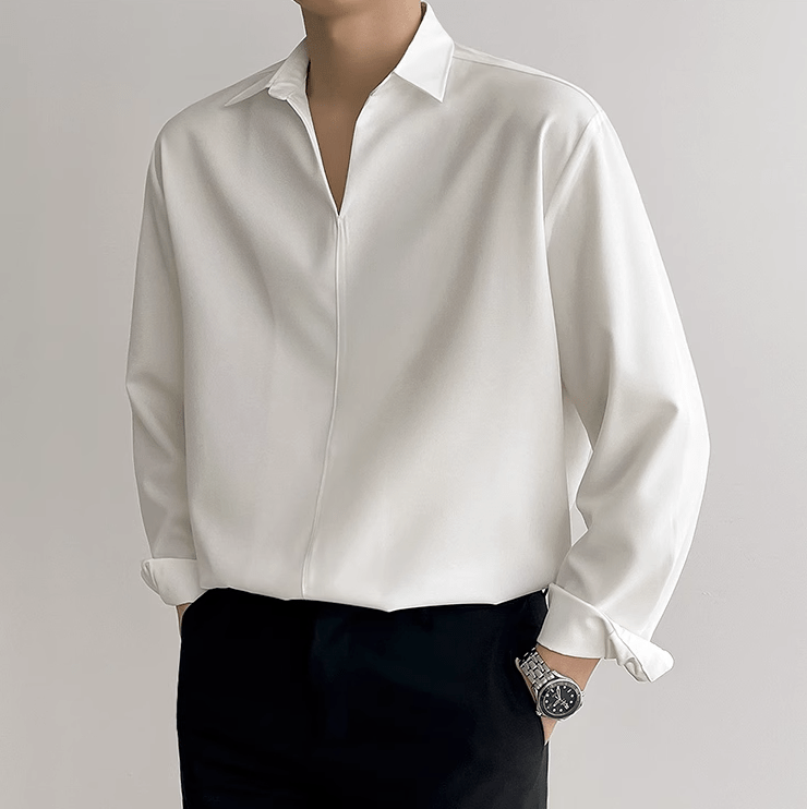 V-NECK COLLAR SHIRT