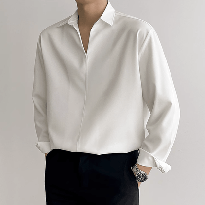 V-NECK COLLAR SHIRT