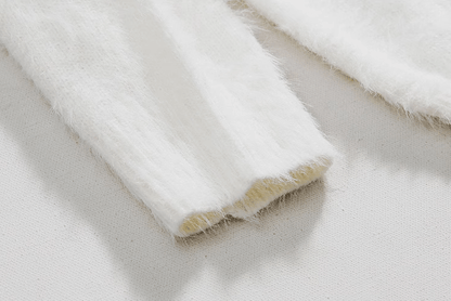 MOHAIR KNITTED ROUND NECK SWEATER