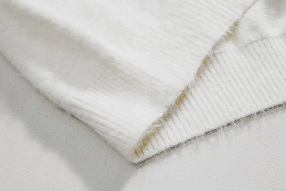 MOHAIR KNITTED ROUND NECK SWEATER