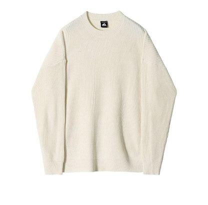 KNITTED PULLOVER ROUND NECK SWEATER