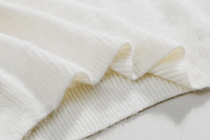 MOHAIR KNITTED ROUND NECK SWEATER