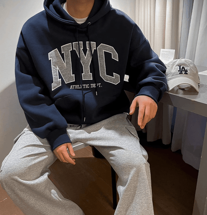 EMBROIDERED NYC PULLOVER HOODIE