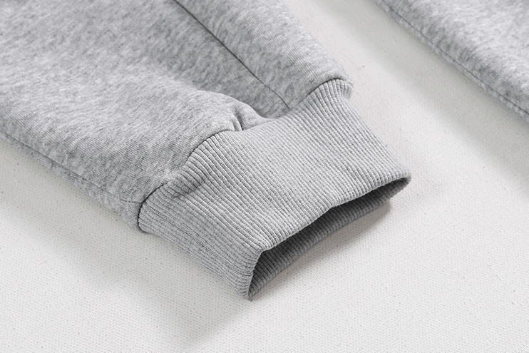 GRAY BUTTON-UP HOODIE & WIDE SWEATPANTS