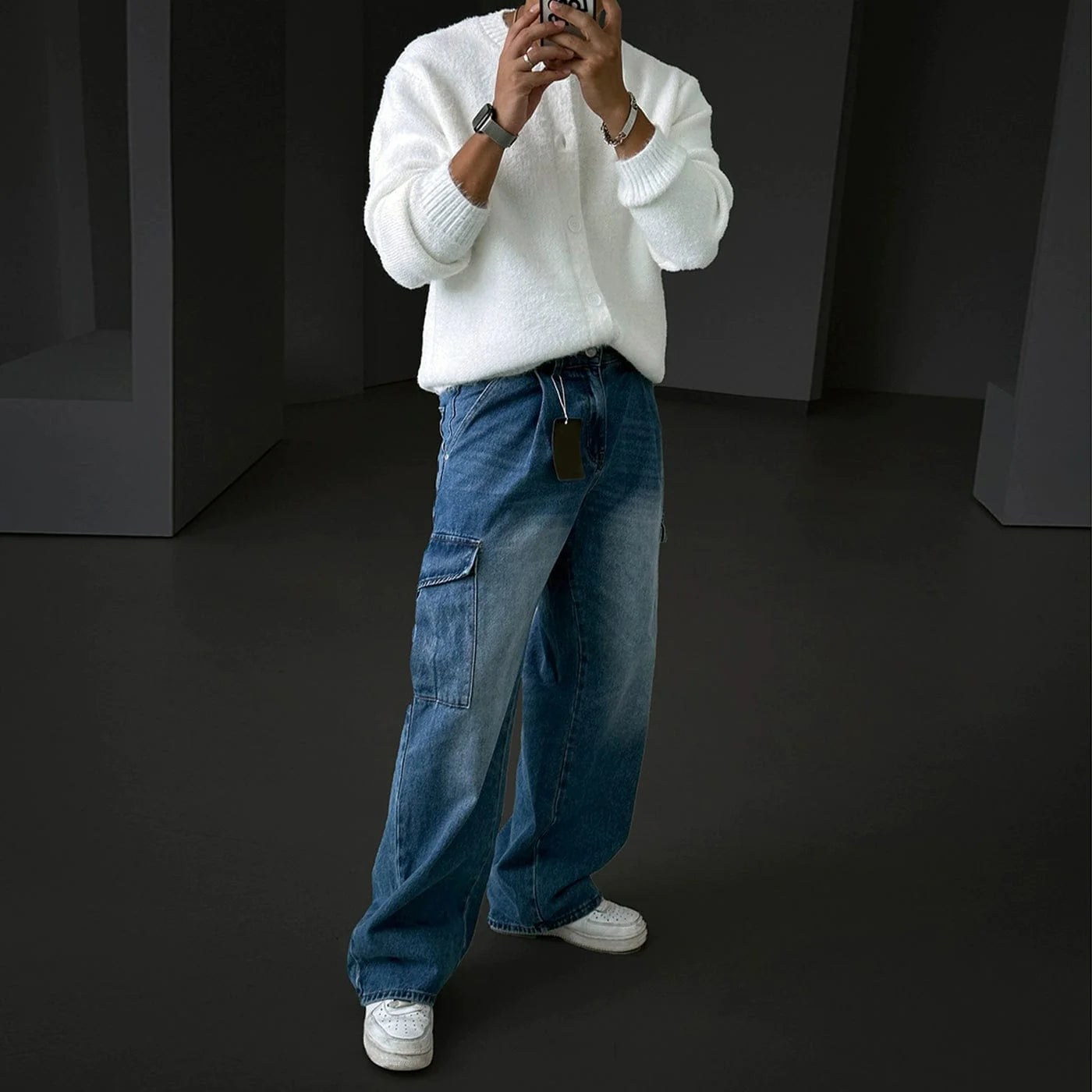 MOHAIR BUTTON-UP SWEATER CARDIGAN