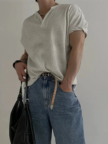 HENLEY COLLAR SHORT SLEEVE