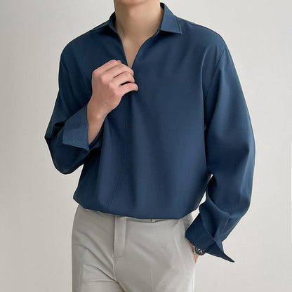 V-NECK COLLAR SHIRT