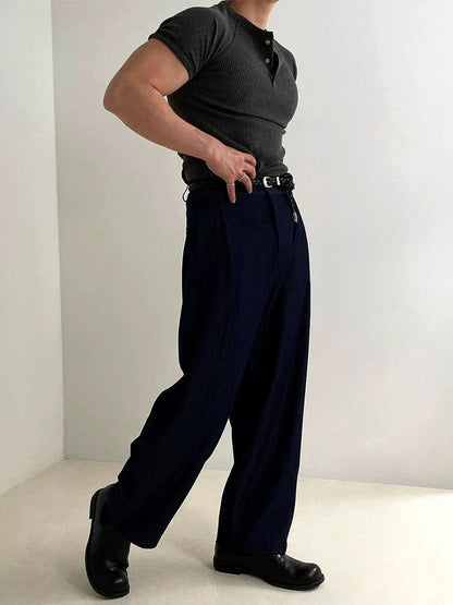 SLIM HERNY COLLAR SHORT SLEEVE