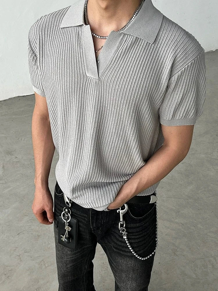KNITWEAR V-NECK SHORT SLEEVE