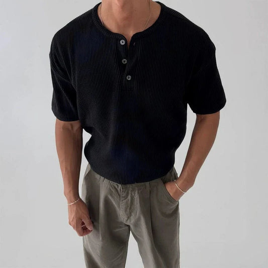 HENLEY COLLAR SHORT SLEEVE