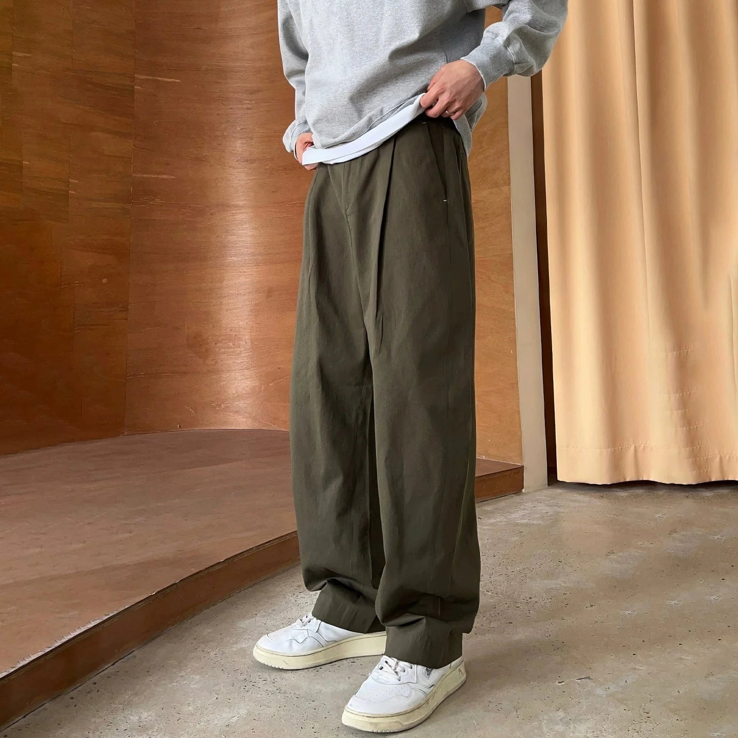 WORK WEAR FOLDED WIDE PANTS