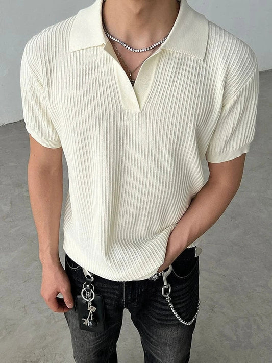 KNITWEAR V-NECK SHORT SLEEVE