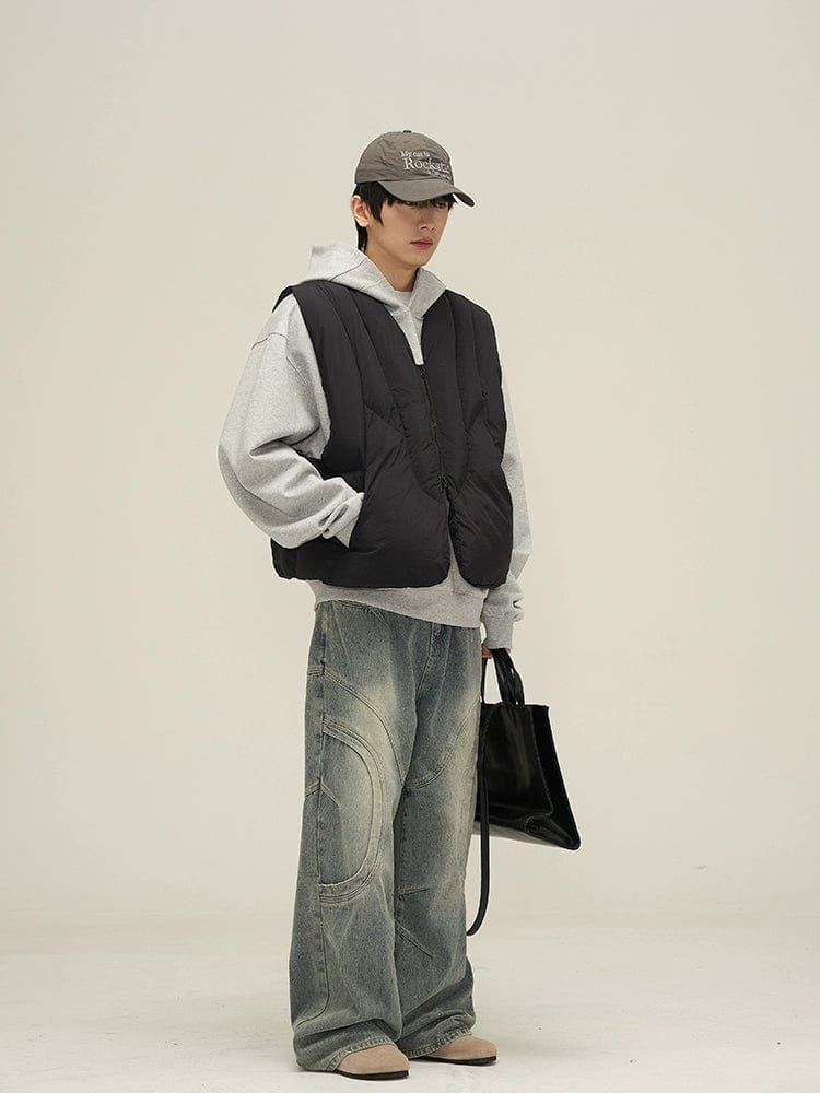 DEKONSTRUKTIERTE DENIM-STRAIGHT-JEANS