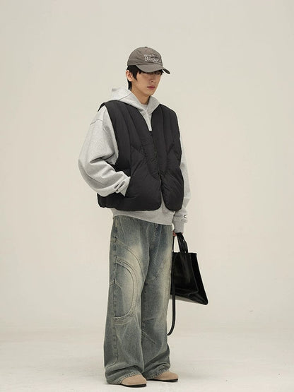 DEKONSTRUKTIERTE DENIM-STRAIGHT-JEANS