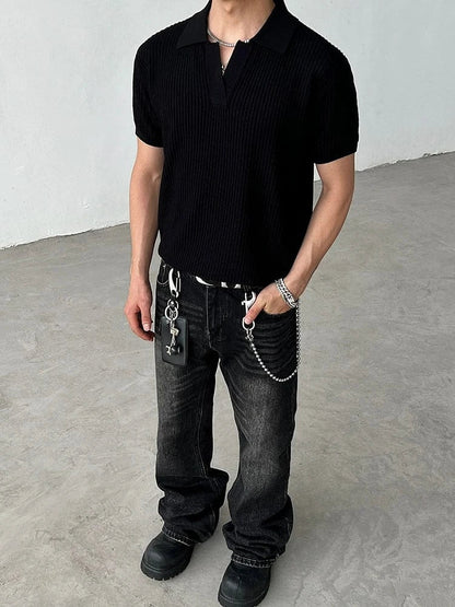 KNITWEAR V-NECK SHORT SLEEVE