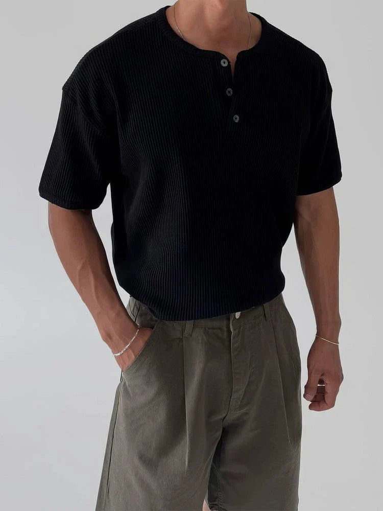 HENLEY COLLAR SHORT SLEEVE