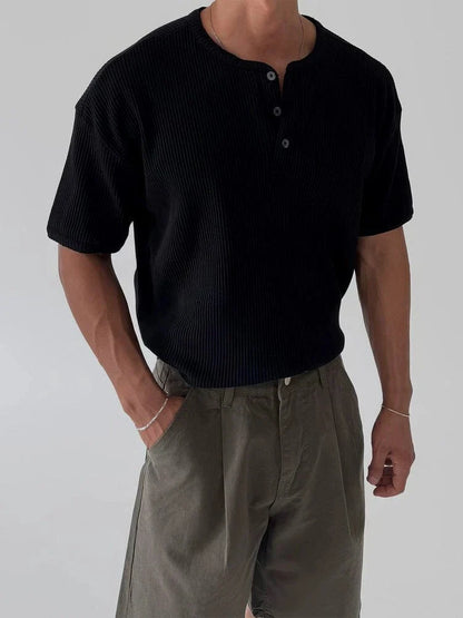 HENLEY COLLAR SHORT SLEEVE