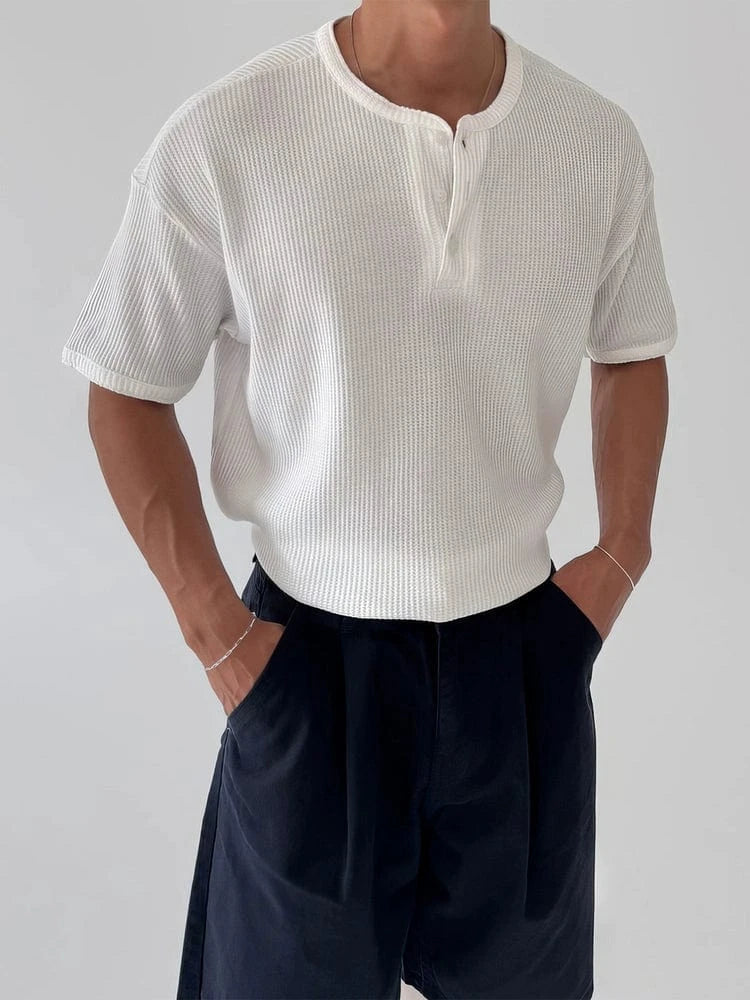 HENLEY COLLAR SHORT SLEEVE