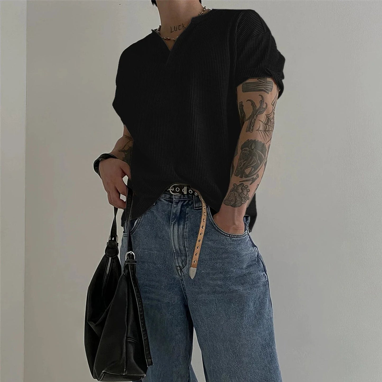 HENLEY COLLAR SHORT SLEEVE