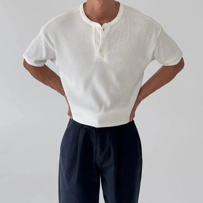HENLEY COLLAR SHORT SLEEVE