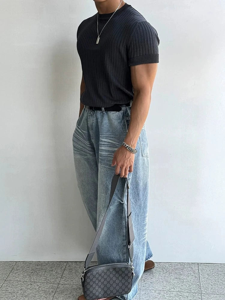 KNIT SHORT SLEEVE