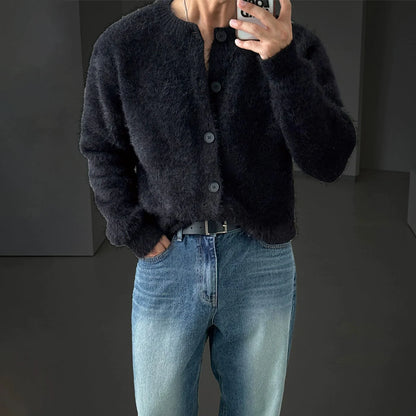 MOHAIR BUTTON-UP SWEATER CARDIGAN