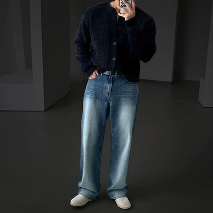 MOHAIR BUTTON-UP SWEATER CARDIGAN