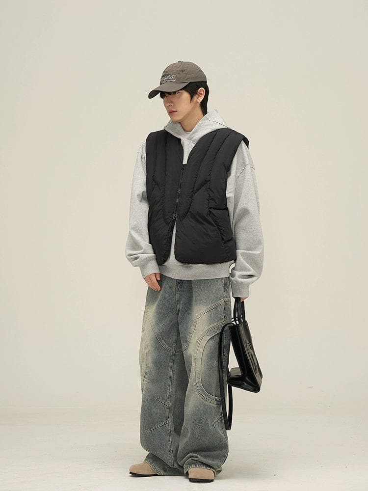 DEKONSTRUKTIERTE DENIM-STRAIGHT-JEANS