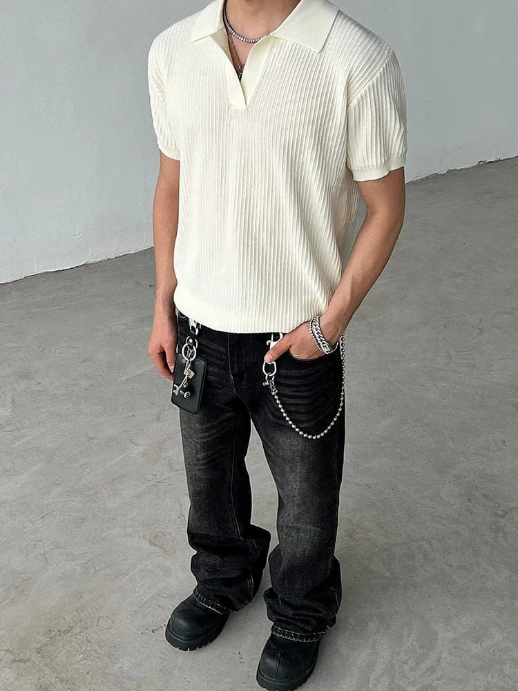KNITWEAR V-NECK SHORT SLEEVE