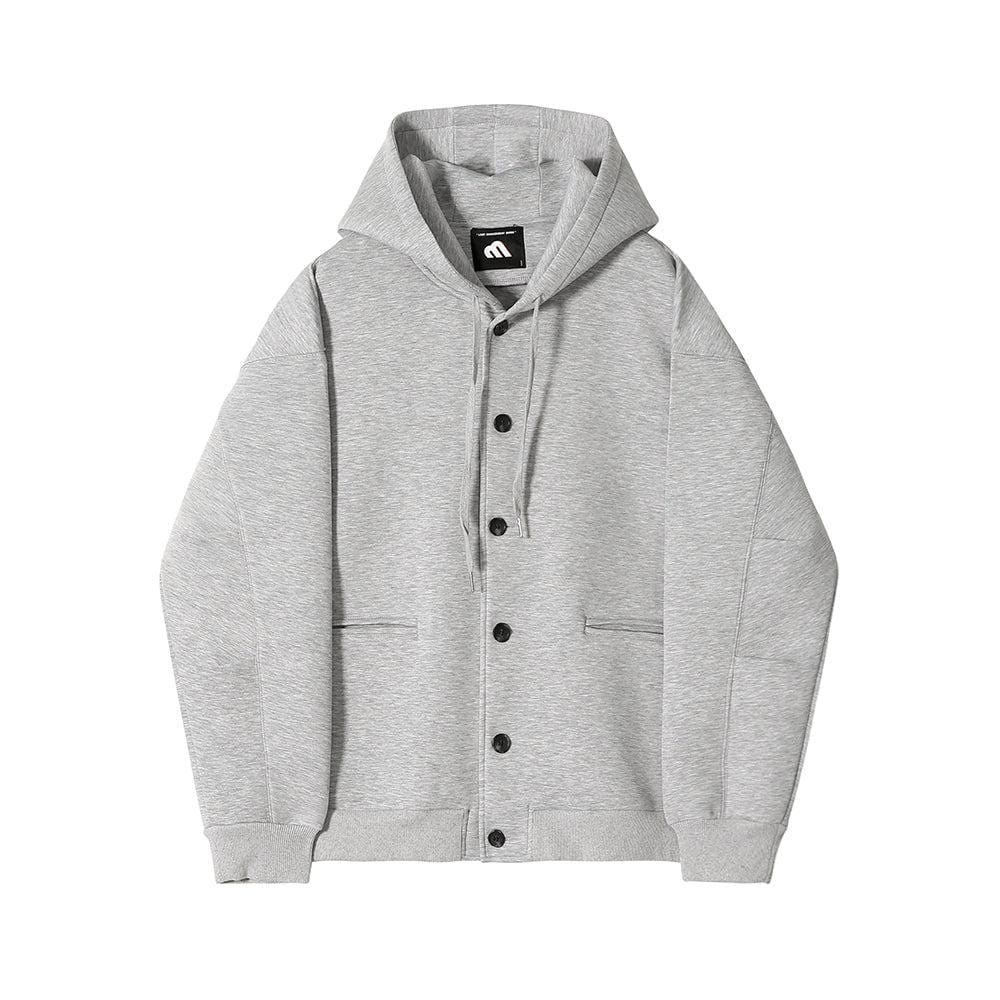 OVERSIZE BUTTON-UP HOODIE JACKET
