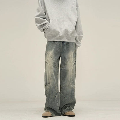 DEKONSTRUKTIERTE DENIM-STRAIGHT-JEANS