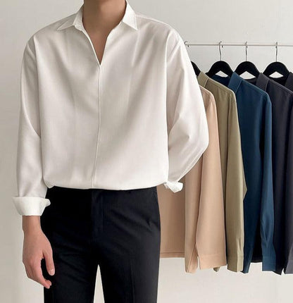 V-NECK COLLAR SHIRT