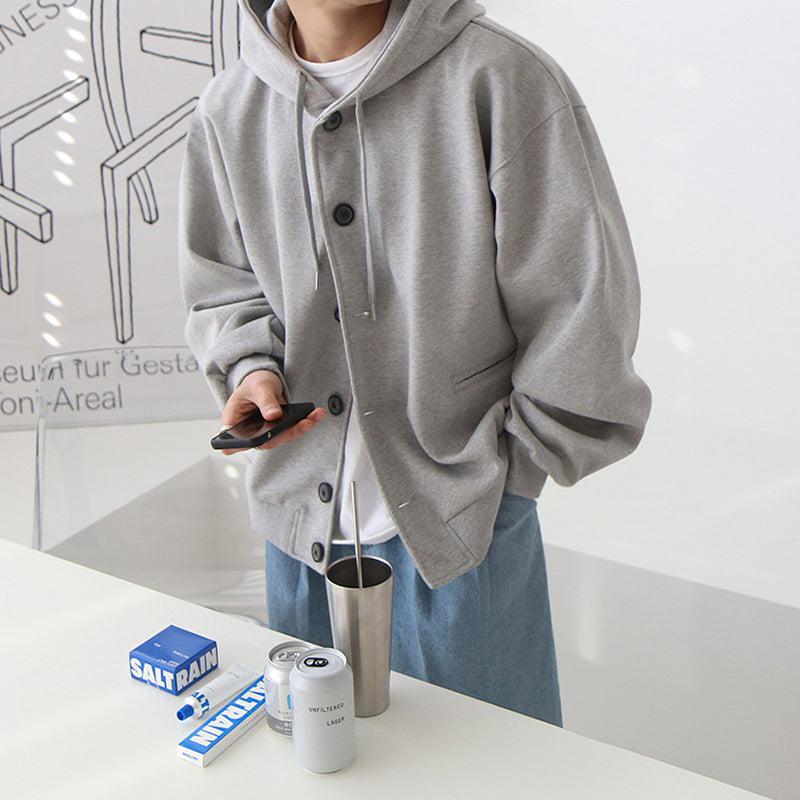 OVERSIZE BUTTON-UP HOODIE JACKET