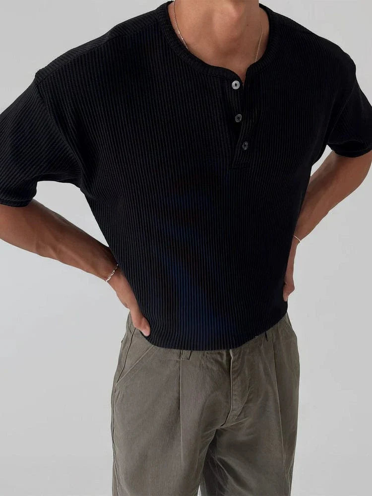 HENLEY COLLAR SHORT SLEEVE