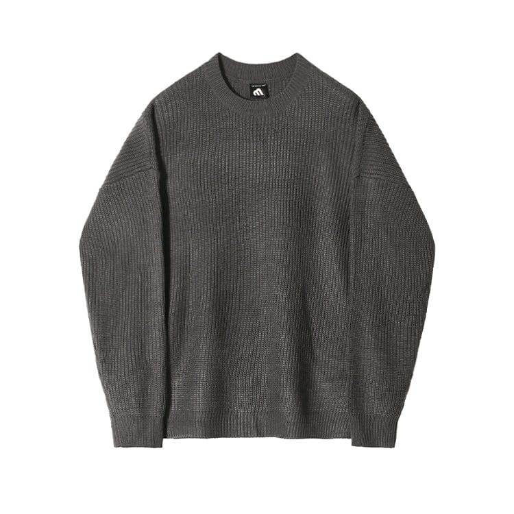 KNITTED PULLOVER ROUND NECK SWEATER