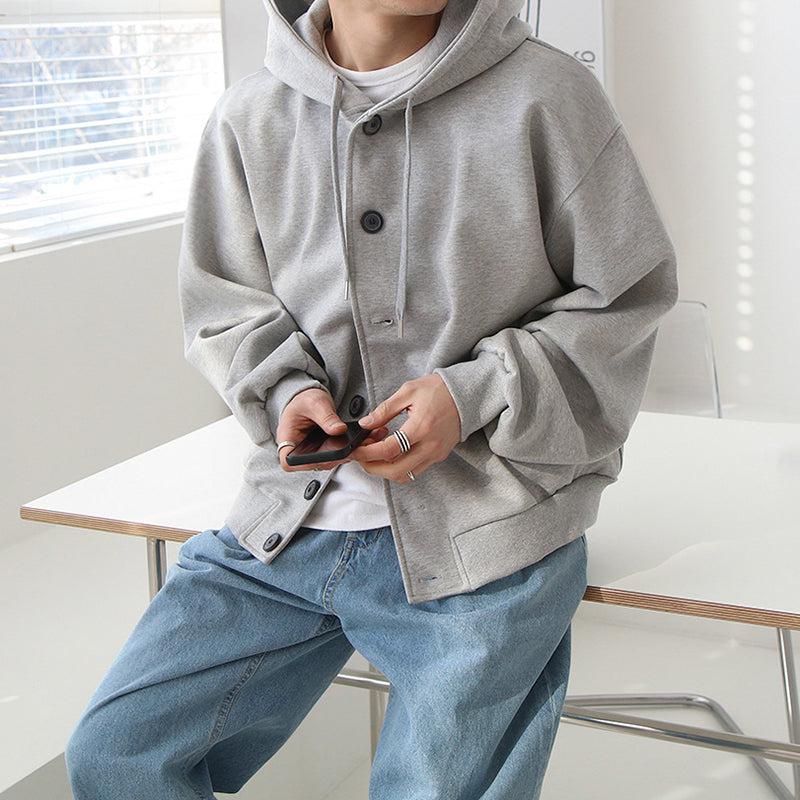 OVERSIZE BUTTON-UP HOODIE JACKET