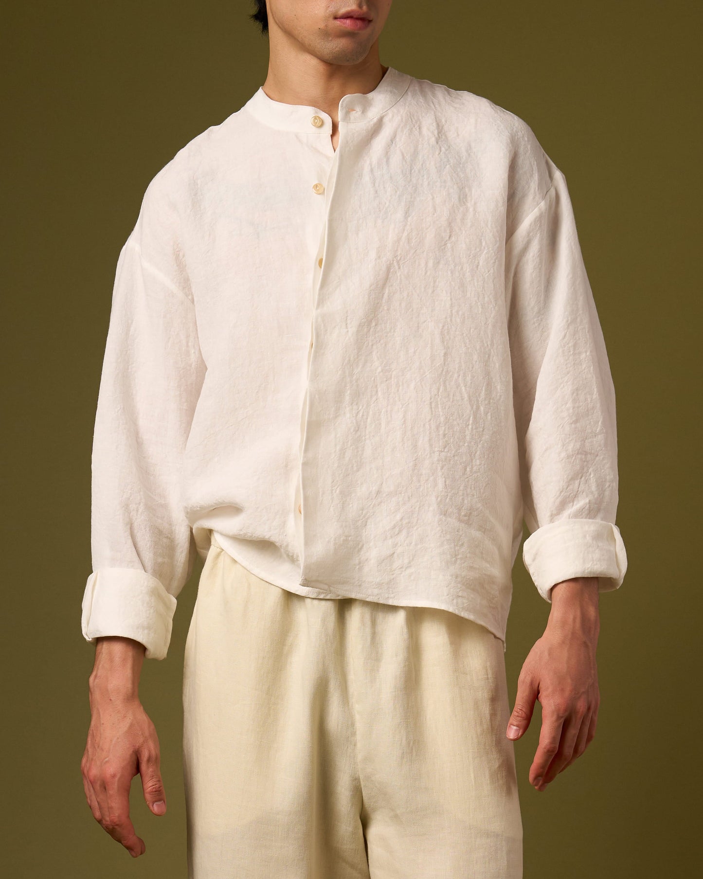 HENLEY COLLAR LONGSLEEVE SHIRT