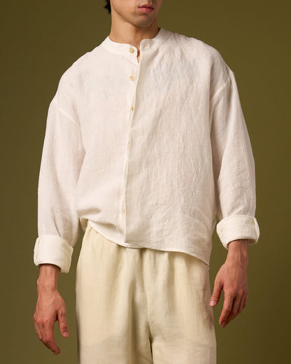 HENLEY COLLAR LONGSLEEVE SHIRT