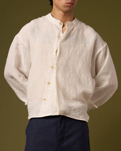 HENLEY COLLAR LONGSLEEVE SHIRT