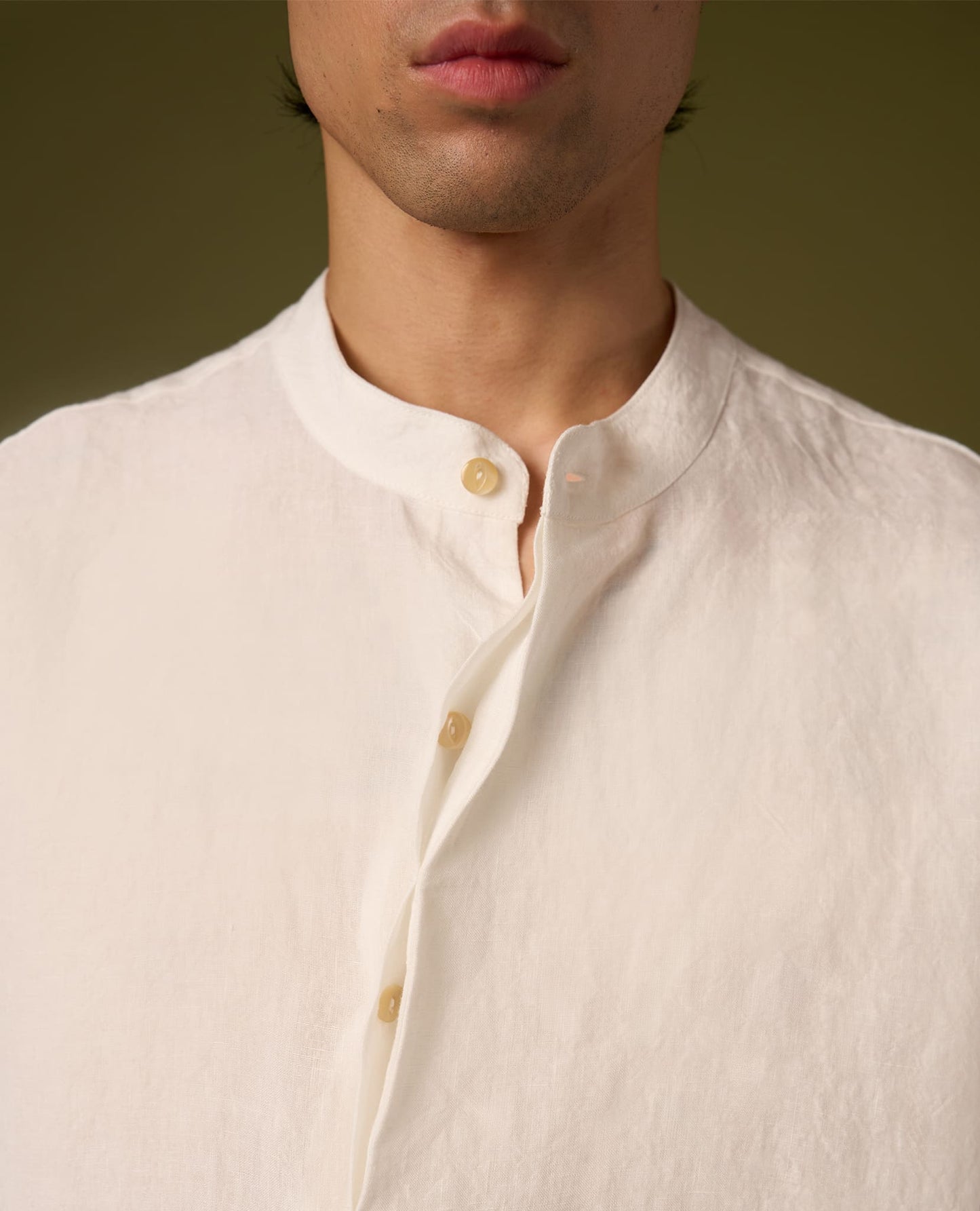 HENLEY COLLAR LONGSLEEVE SHIRT