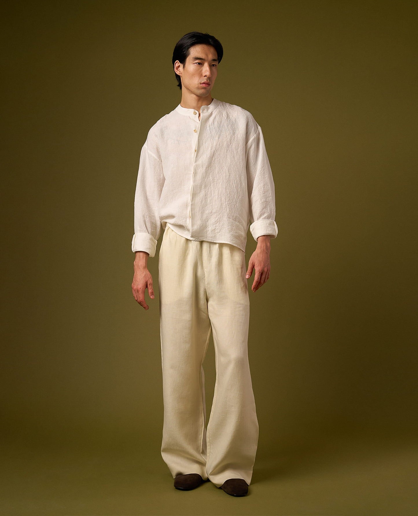 HENLEY COLLAR LONGSLEEVE SHIRT