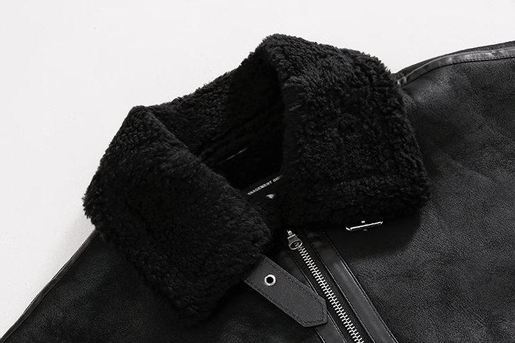 SUEDE MOTORCYCLE LEATHER JACKET