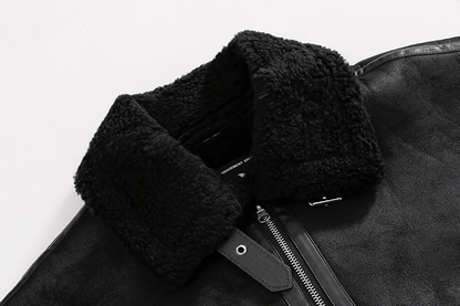 SUEDE MOTORCYCLE LEATHER JACKET